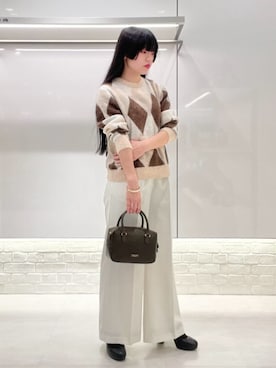 「アイテム（その他ヘアアクセサリー）」を使った、ブルーレーベル・クレストブリッジ公式さん（レディース・157cm）の秋コーディネート