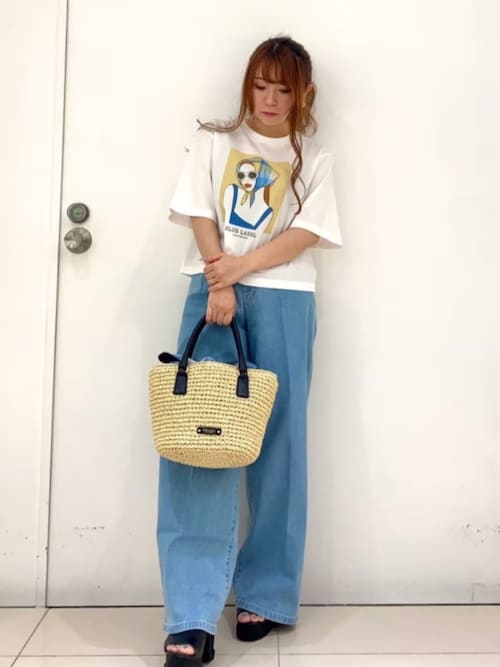 ストレッチデニムワイドパンツ（デニムパンツ）｜BLUE LABEL