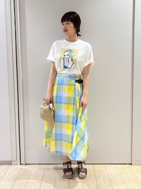 「アイテム（その他シューズ）」を使った、ブルーレーベル・クレストブリッジ公式さん（レディース・167cm）の夏コーディネート
