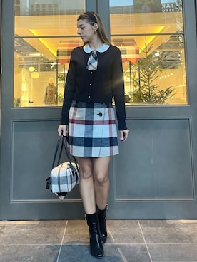 「BLUE LABEL CRESTBRIDGE（ブルーレーベルクレストブリッジ）のアイテム」を使った、ブルーレーベル・クレストブリッジ公式さん（レディース・161cm）の春コーディネート