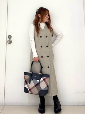 「BLUE LABEL CRESTBRIDGE（ブルーレーベルクレストブリッジ）のアイテム」を使った、ブルーレーベル・クレストブリッジ公式さん（レディース・152cm）の秋コーディネート