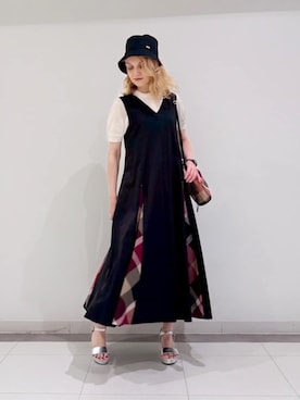 ブルーレーベル・クレストブリッジ公式さん（レディース・161cm）の夏コーディネート