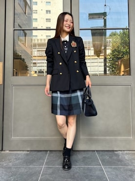 「アイテム（ワンピース/ドレス）」を使った、ブルーレーベル・クレストブリッジ公式さん（レディース・163cm）の秋コーディネート