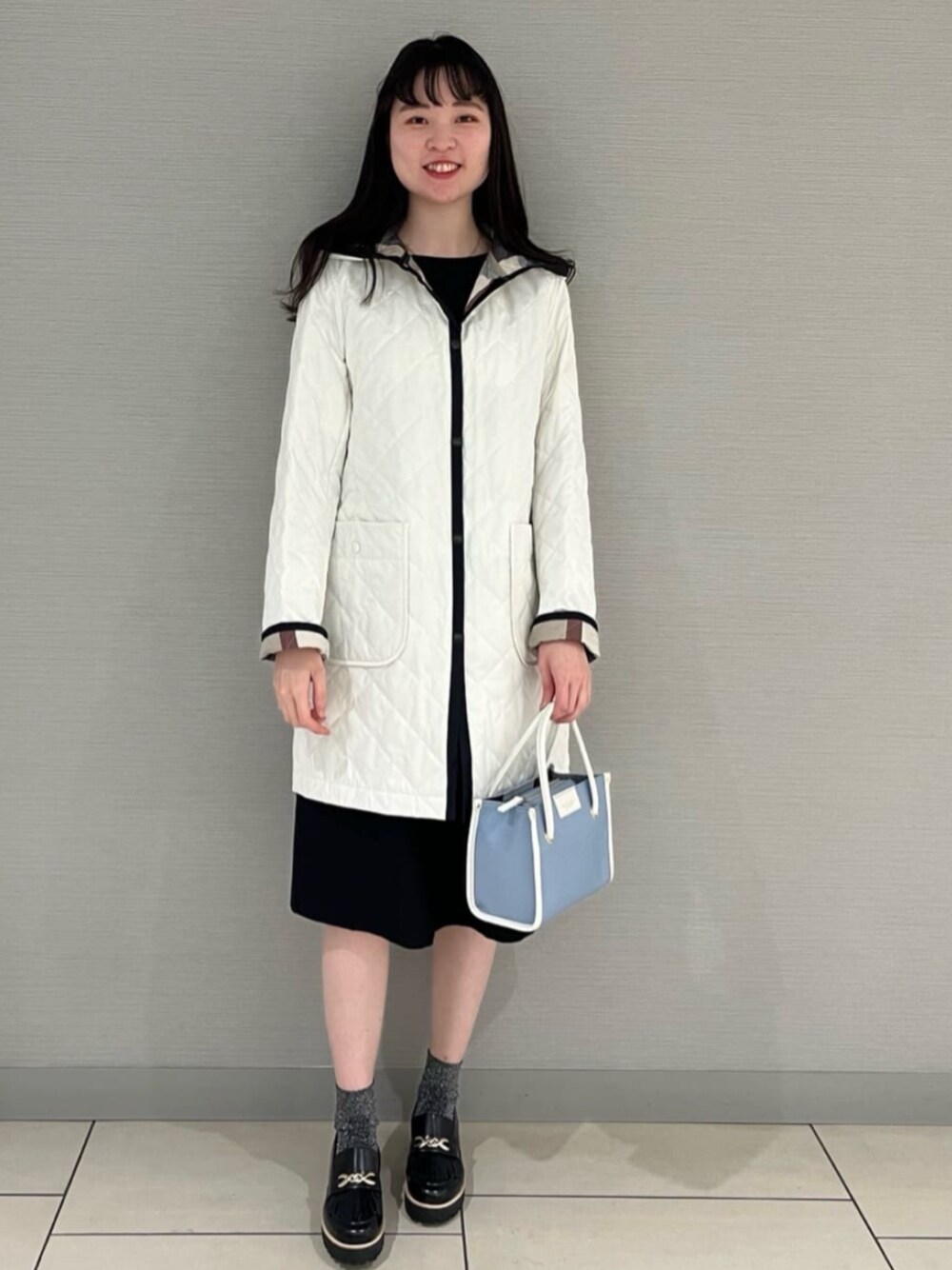 【未使用級】バーバリーブルーレーベルクリストブリッジ厚底ローファー　M 24cm 未使用級】バーバリーブルーレーベルクリストブリッジ厚底