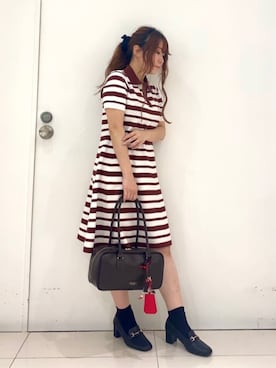 「アイテム（キーホルダー）」を使った、ブルーレーベル・クレストブリッジ公式さん（レディース・152cm）の夏コーディネート