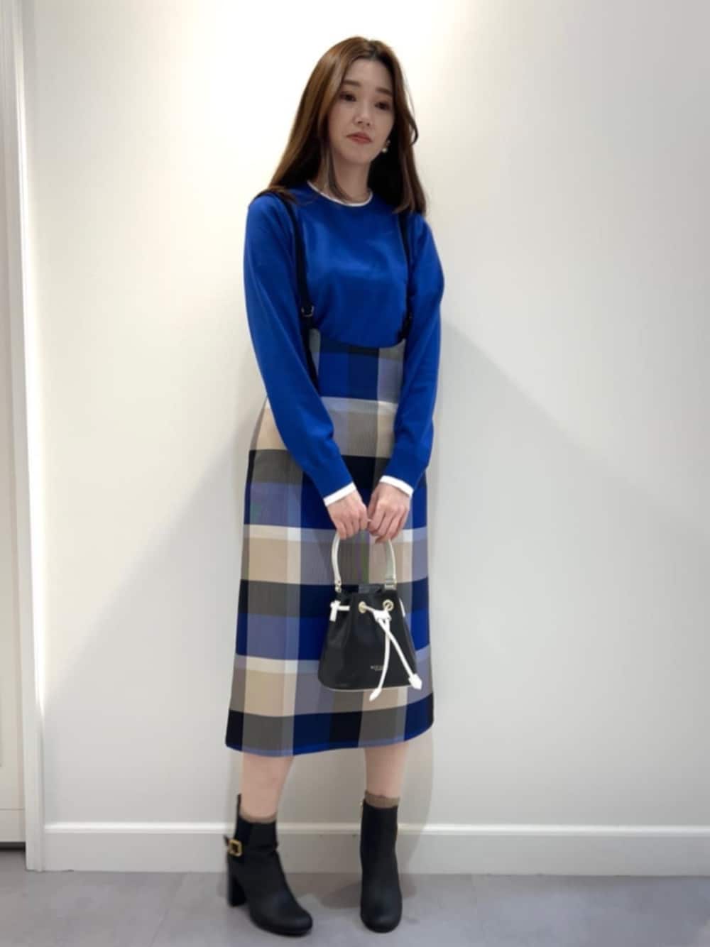 BLUE LABEL CRESTBRIDGE チェック柄サロペット 36 BLUE LABEL CRESTBRIDGE チェック柄サロペット 36
