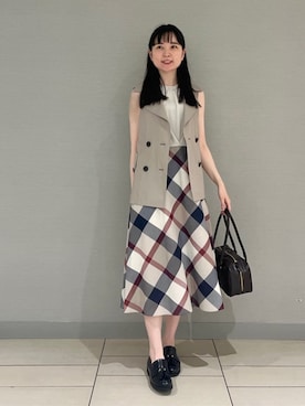 「アイテム（キーホルダー）」を使った、ブルーレーベル・クレストブリッジ公式さん（レディース・165cm）の夏コーディネート