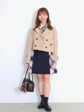 「秋のコーデ」｜「アイテム（財布/小物）」を使った、ブルーレーベル・クレストブリッジ公式さん（レディース・159cm）の秋コーディネート