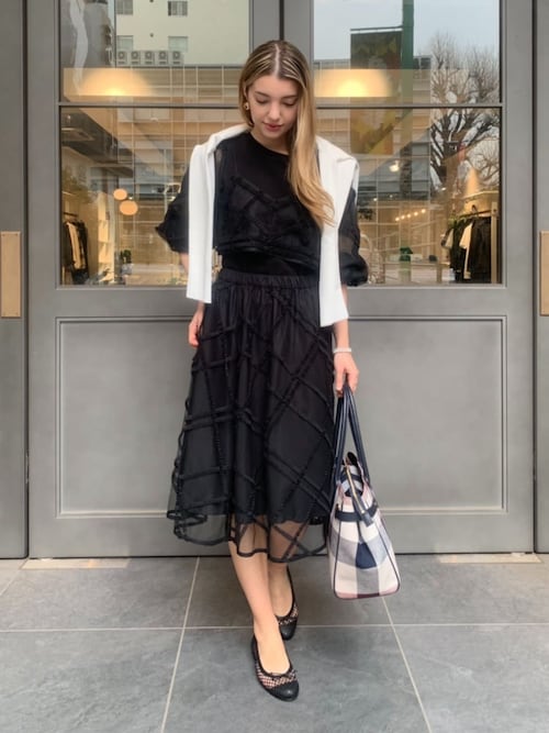 セール】クレストブリッジチェックチュールスカート（スカート）｜BLUE