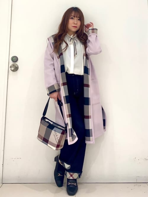 クレストブリッジチェックリバーシブルダンボールコーディガン（その他