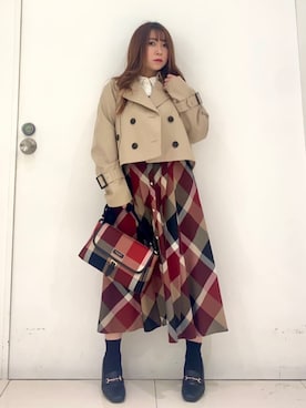 「BLUE LABEL CRESTBRIDGE（ブルーレーベルクレストブリッジ）のアイテム」を使った、ブルーレーベル・クレストブリッジ公式さん（レディース・152cm）の春コーディネート