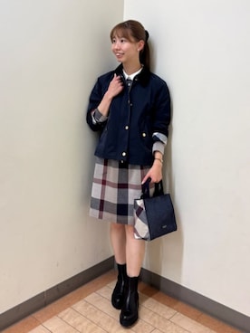 極美品　クリアーポンチジャージーワンピース　ブルーレーベルクレストブリッジ BLUE LABEL CRESTBRIDGE（ブルーレーベルクレストブリッジ）の