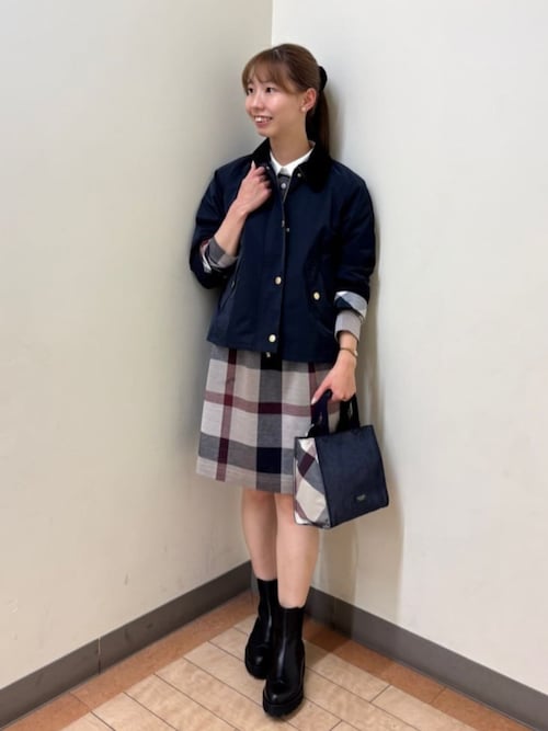 クレストブリッジチェックジャカードジャージードレス（ワンピース