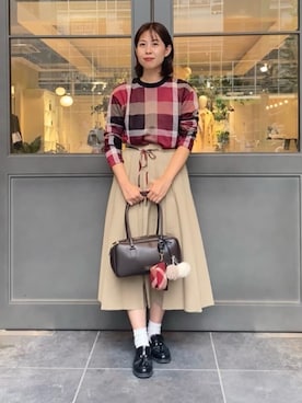「アイテム（コインケース）」を使った、ブルーレーベル・クレストブリッジ公式さん（レディース・158cm）の秋コーディネート