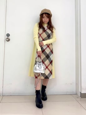 「アイテム（キャスケット）」を使った、ブルーレーベル・クレストブリッジ公式さん（レディース・152cm）の夏コーディネート
