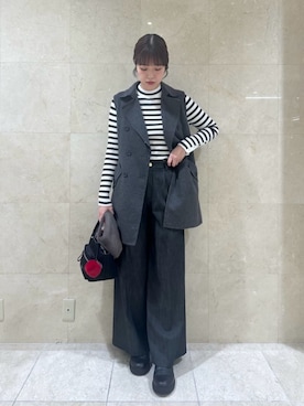 「アイテム（キーホルダー）」を使った、ブルーレーベル・クレストブリッジ公式さん（レディース・167cm）の秋コーディネート