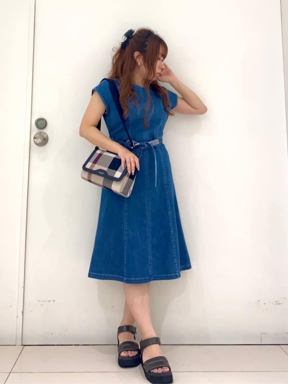 BLUE LABEL CRESTBRIDGE デニムドレス BLUE LABEL CRESTBRIDGE デニムドレス BLUE LABEL CRESTBRIDGE（ブルー