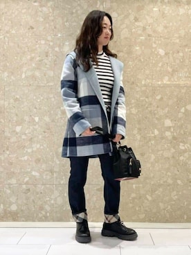 「アイテム（その他アウター）」を使った、ブルーレーベル・クレストブリッジ公式さん（レディース・154cm）の秋コーディネート