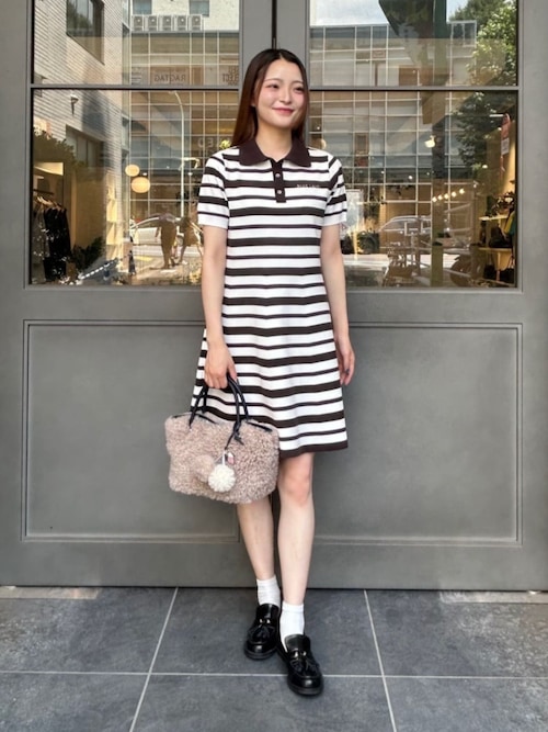 セール】プレッピーボーダーニットドレス（ワンピース）｜BLUE LABEL