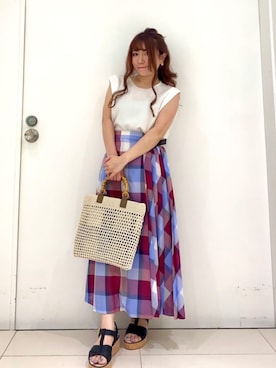 ブルーレーベル・クレストブリッジ公式さん（レディース・152cm）の夏コーディネート