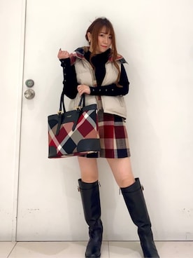 「キュロット」｜ブルーレーベル・クレストブリッジ公式さん（レディース・152cm）の秋コーディネート