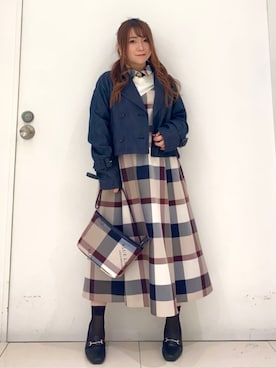 「BLUE LABEL CRESTBRIDGE（ブルーレーベルクレストブリッジ）のアイテム」を使った、ブルーレーベル・クレストブリッジ公式さん（レディース・152cm）の春コーディネート