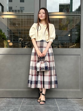 「アイテム（ワンピース/ドレス）」を使った、ブルーレーベル・クレストブリッジ公式さん（レディース・163cm）の夏コーディネート