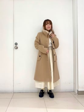 「アイテム（ダッフルコート）」を使った、ブルーレーベル・クレストブリッジ公式さん（レディース・152cm）の秋コーディネート