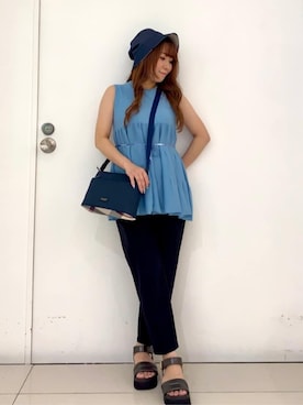 ブルーレーベル・クレストブリッジ公式さん（レディース・152cm）の夏コーディネート