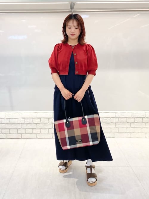 【美人百花コラボ】ショートカーディガン　ブルーレーベルクレストブリッジ BLUE LABEL CRESTBRIDGE カーディガン 「美人百花コラボ