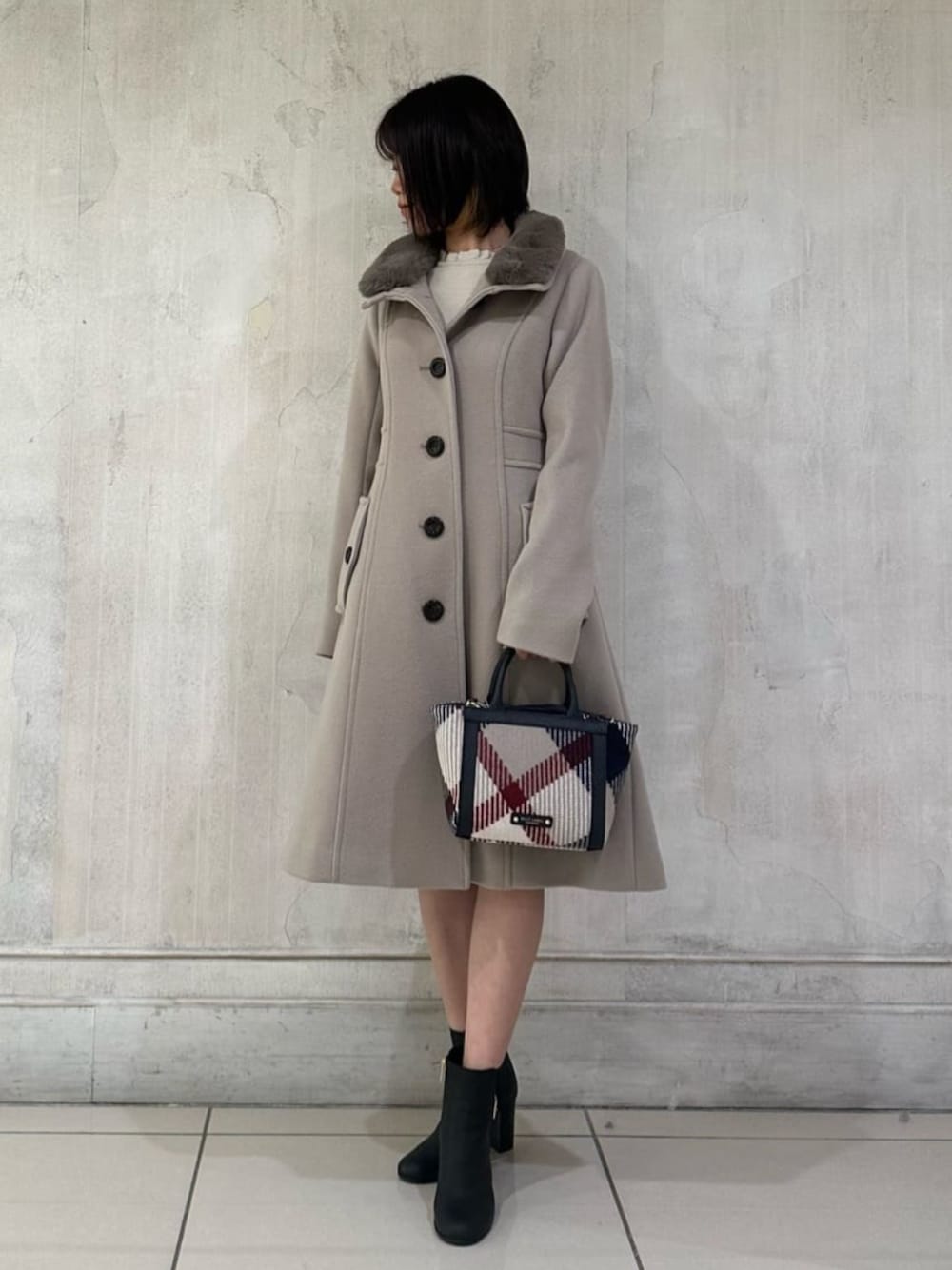 ■新品・タグ付き■ブルーレーベル クレストブリッジ フードコート ボアライナー BLUE LABEL CRESTBRIDGE(ブルーレーベル・クレストブリッジ