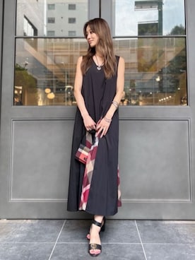 ブルーレーベル・クレストブリッジ公式さん（レディース・162cm）の夏コーディネート