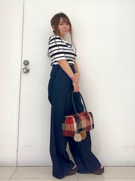 「アイテム（キーホルダー）」を使った、ブルーレーベル・クレストブリッジ公式さん（レディース・152cm）の夏コーディネート