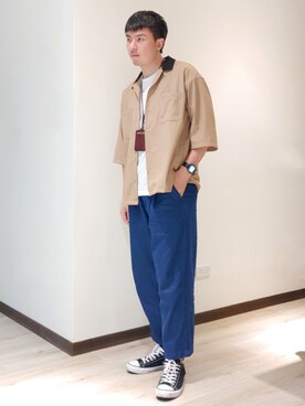 「SPORT B.のアイテム」を使った、mads Kaoさん（メンズ・178cm）の春コーディネート