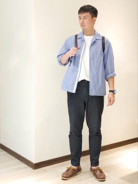 「Sperry   （スペリー）のアイテム」を使った、mads Kaoさん（メンズ・178cm）の春コーディネート