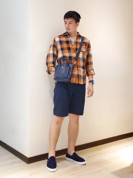 「DC SHOES（ディーシーシューズ）のアイテム（スリッポン）」を使った、mads Kaoさん（メンズ・178cm）の夏コーディネート