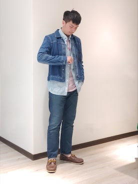 「Sperry   （スペリー）のアイテム」を使った、mads Kaoさん（メンズ・178cm）の春コーディネート
