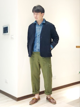 「Sperry   （スペリー）のアイテム」を使った、mads Kaoさん（メンズ・178cm）の春コーディネート