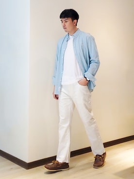 「Sperry   （スペリー）のアイテム」を使った、mads Kaoさん（メンズ・178cm）の夏コーディネート