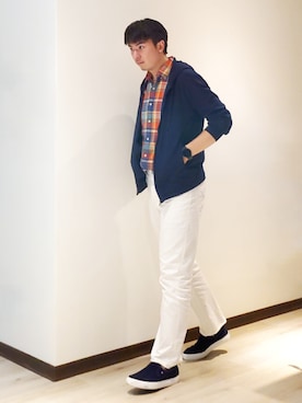 「DC SHOES（ディーシーシューズ）のアイテム（スリッポン）」を使った、mads Kaoさん（メンズ・178cm）の夏コーディネート
