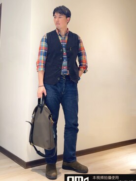 「JOURNAL STANDARD relume（ジャーナルスタンダード　レリューム）のアイテム（ジャケット/アウター）」を使った、mads Kaoさん（メンズ・178cm）の春コーディネート