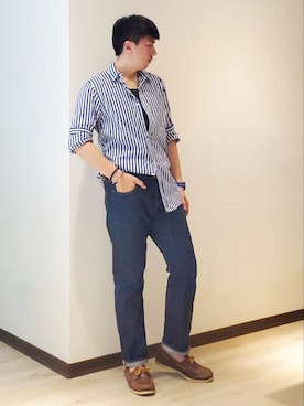「Sperry   （スペリー）のアイテム」を使った、mads Kaoさん（メンズ・178cm）の夏コーディネート
