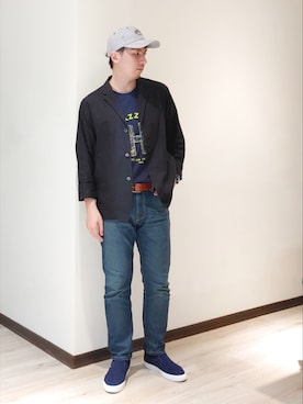 「DC SHOES（ディーシーシューズ）のアイテム（スリッポン）」を使った、mads Kaoさん（メンズ・178cm）の春コーディネート