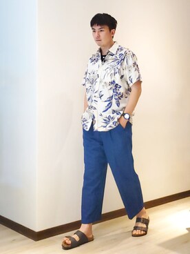 「SPORT B.のアイテム」を使った、mads Kaoさん（メンズ・178cm）の夏コーディネート