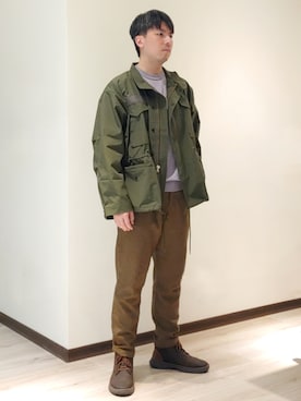 「JOURNAL STANDARD relume（ジャーナルスタンダード　レリューム）のアイテム（ミリタリージャケット）」を使った、mads Kaoさん（メンズ・178cm）の春コーディネート