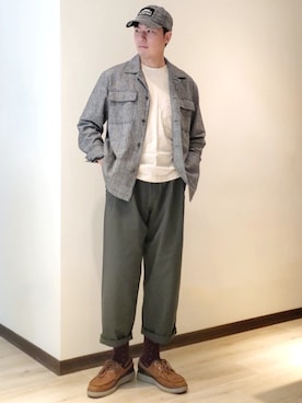 「H:CONNECT（エイチコネクト）のアイテム」を使った、mads Kaoさん（メンズ・178cm）の秋コーディネート