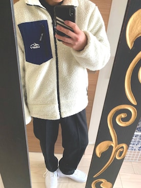 「CAMP7（キャンプセブン）のアイテム（ブルゾン）」を使った、itaruさん（メンズ・168cm）の春コーディネート