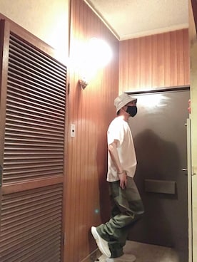 「HINSON（ヒンソン）のHINSON/ヒンソン 別注ベイカーパンツ/ファティーグパンツ（カーゴパンツ、その他）」を使った、貂-ten-さん（メンズ）の夏コーディネート