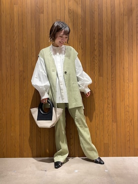 「HEREU（ヘリュー）のアイテム（バッグ）」を使った、kei☺︎さん（レディース・152cm）の春コーディネート