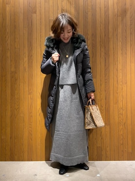 「A VACATION（アヴァケーション）のアイテム（バッグ）」を使った、kei☺︎さん（レディース・152cm）の冬コーディネート